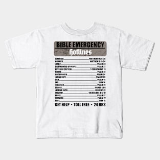 'Bible Emergency Hotline' Amazing Christians Cross Kids T-Shirt